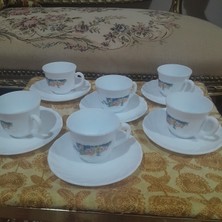 Sadrazamantik Fransız Arkopal Opalin Fincan Takım