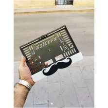 Pi Dekorasyon Motorsiklet  Uyumlu Plakalık Bıyık Model Lazer Kesim Pleksi 3D Kabartma