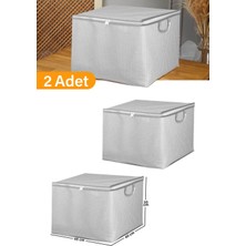 Serstil 2 Adet - Mini Boy Gri Benekli Kıyafet / Nevresim Hurcu - 45X40X30 cm