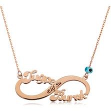 Inure Jewelry Gümüş Rose İsimli Sonsuzluk Kolye