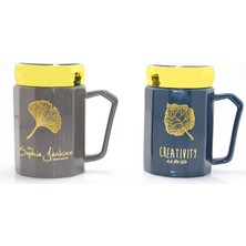 Neva Prime Ayna Kapaklı Porselen Kupa Bardak