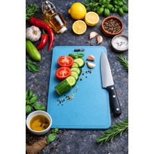 Open Home Concept Mavi Dikdörtgen I Ekmek, Sebze, Meyve Kaydırmaz Leke Tutmaz Kesim Standı Tahtası