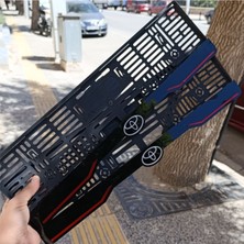 Pi Dekorasyon Toyota- Toyota Logolu Tüm Araçlarla Uyumlu Pleksi Plakalık 2 Adet 1 Takım