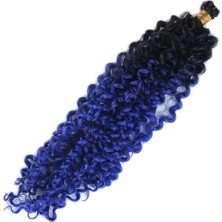 Esranın Dünyası Afro Dalgası Saç - Siyah Koyu Mavi Ombreli RSPM34-ESRDNS