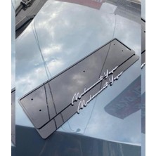 Pi Dekorasyon Lazer Kesim Imza Tasarım 2 Adet Lüks Pianoblack Oto Pleksi Plakalık