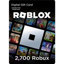 Roblox Robux Gift Card - 2700 Robux (Tam Yüklenir)