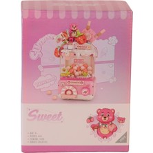 LZ1680 Sevimli Gashapon Makineleri Pembe  Block Oyuncak 428 Parça
