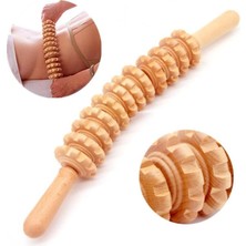 Feyza Design Ahşap Kavisli Masaj Sopası, Selülit ve Karın Rahatlatıcı Rulosu