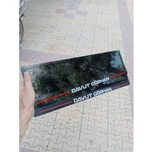 Pi Dekorasyon Pleksi Plakalık Takım 2 Ad. - App ve Normal Plaka Için Alt Üst Pleksi Plakalık - Tüm Araçlara Uyumlu