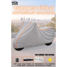 Dock Turuncu Fitilli Vespa Prımavera 150 S Uyumlu Gri Motosiklet Brandası
