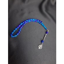 Mryart Mavi Tonlamalı Toz Kehribar Kaliteli Şık 33LÜK Tesbih