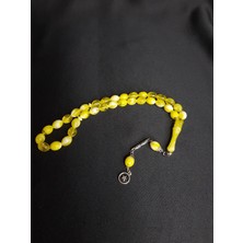 Mryart Sarı Renk Toz Kehribar Kaliteli Şık 33LÜK Tesbih