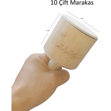 Allians 10 Çift Profesyonel Masif Ahşap Marakas Seti, Orff Ritim Aleti