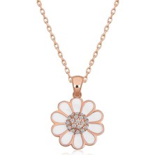 Inure Jewelry Gümüş Rose Papatya Kadın Kolye