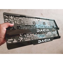 Pi Dekorasyon Dacıa Takmatik Mat Pleksi Plakalık 2 Adet Ön Arka Takım 3D Kabartmalı