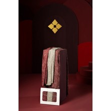 Jawel Kadın Müslin Şal Paketi Tyana (Bordo-Krem-Kahve)