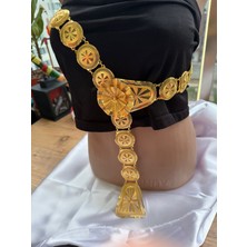Blotch 22 Ayar Altın Kaplama Gerçekçi Altın Işçilğinde Yöresel Kemer Belt 110 cm 93 gr