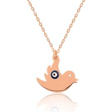 Inure Jewelry Gümüş Nazarlı Kuş Bayan Kolye