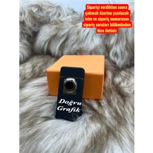 Doğru Grafik Kişiye Özel Isimli ve Tuşlu Çift Ateşli Çakmak