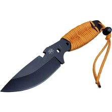 Dorasan Gear Assault 0238TRN Kamp Bıçağı 22,5 cm - Turuncu, Metal Ipli Sap