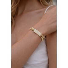 Ares 01 Store Xuping Vıp Taşlı Çelik Bileklik 14K Altın Kaplama