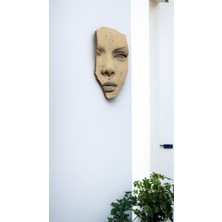 Kul Concept Dekoratif Duvar Heykeli Dokulu El Yapımı (15X25CM) Bej Renk Duvar Dekorasyon Heykeli