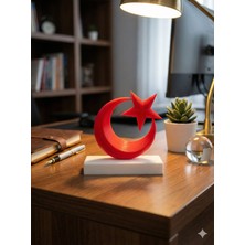 Etkrtl-Masaüstü Ay Yıldız Dekor Ürünü 13X12 cm