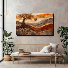 Hayat Ağacı Kanvas Tablo – Doğanın Gücü ve Dengenin Sanatsal Ifadesi