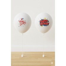 Happy Bırthday Graffiti Baskılı Çift Yön Balon 25'li