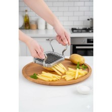 abnturk Paslanmaz Çelik Hızlı Kolay Patates Dilimleyicisi Tek Harekette Patatesleri Dilimleme Imkanı