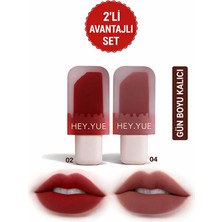 Hey Yue Gün Boyu Kalıcı Mat Likit Ruj 2’li Avantajlı Set – Yoğun Renk & Kadife Mat Bitiş