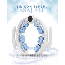 Feyza Design 14 Tekerli Kas Gevşetici ve Sıkılaştırıcı Masaj Aleti, Ayarlanabilir, Lenf Drenaj, Mavi