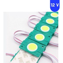 Powerr Led Aydınlatma 20 Adet 12 Volt 2.4 Watt Kare Yeşil Cob LED Modül IP65