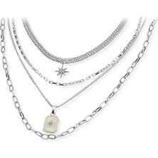 Klips Toptan Dörtlü Kombin K.yıldızı Kolye