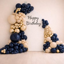 Balon Seti 120 Adet ( Krom Altın-Deniz Kumu-Gece Mavisi )