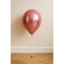Rose Gold Metalik Renk Balon 25 Adet