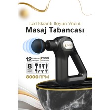 Feyza Design LCD Ekranlı Boyun ve Vücut Masaj Tabancası, Derin Doku Terapi, Kas Rahatlatıcı