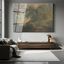 TosbArt Thomas Gainsborough Orman Yolu Yolculuk Resmi Temperli Cam Tablo Sanat Tablosu Dekoratif Tablo