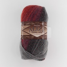 Alize Angora Gold Batik Simli (1 Adet) 3350 Gri-Bordo-Kırmızı Renkli  El Örgü Ipliği