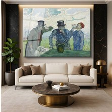 TosbArt Vincent Van Gogh Içki Içenler Sosyal Yaşam Resmi Temperli Cam Tablo Sanat Tablosu Dekoratif Tablo