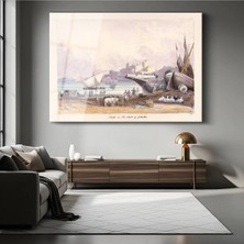 TosbArt David Roberts Cebelitarık Boğazı Deniz Manzarası Temperli Cam Tablo Sanat Tablosu Dekoratif Tablo
