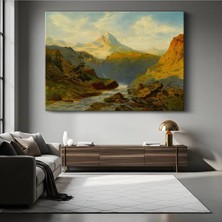 TosbArt Albert Bierstadt Dağ Vadisi Peyzaj Manzarası Kanvas Tablo Sanat Tablosu Ressam Tablosu