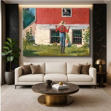 TosbArt Winslow Homer Rustic Courtship Kırsal Romantik Resmi Kanvas Tablo Ressam Tablosu
