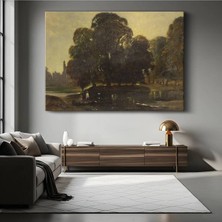 TosbArt John Constable Göl Kenarı Ağaçlar Doğa Resmi Kanvas Tablo Sanat Tablosu Ressam Tablosu