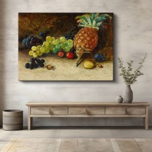 TosbArt William Henry Hunt Meyve Ananas Natürmort Sanatı Kanvas Tablo Sanat Tablosu Ressam Tablosu