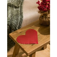 LC Waikiki Kırmızı Kalp Baskılı Kağıt Peçete 20 Li  (S6)