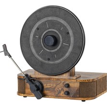 Allians Retro Pikap Plak Çalar, Bluetooth ve Aux Hoparlörlü, Dikey Tasarım