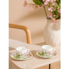 LC Waikiki Karışık Baskılı 2 Kişilik Porselen Kahve Fincan Takımı 110 ml  (S6)