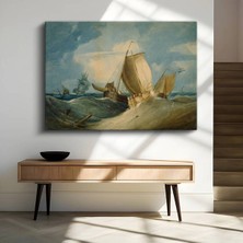 TosbArt J.m.w. Turner Fırtınalı Deniz Yelkenli Manzara Kanvas Tablo Sanat Tablosu Ressam Tablosu