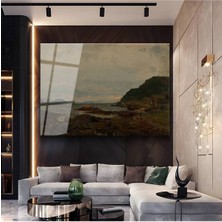 TosbArt John Constable Kıyı Deniz Manzarası Temperli Cam Tablo Sanat Tablosu Dekoratif Tablo